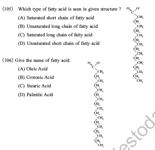 NEET Biology Biomolecules MCQs Set C, Multiple Choice Questions